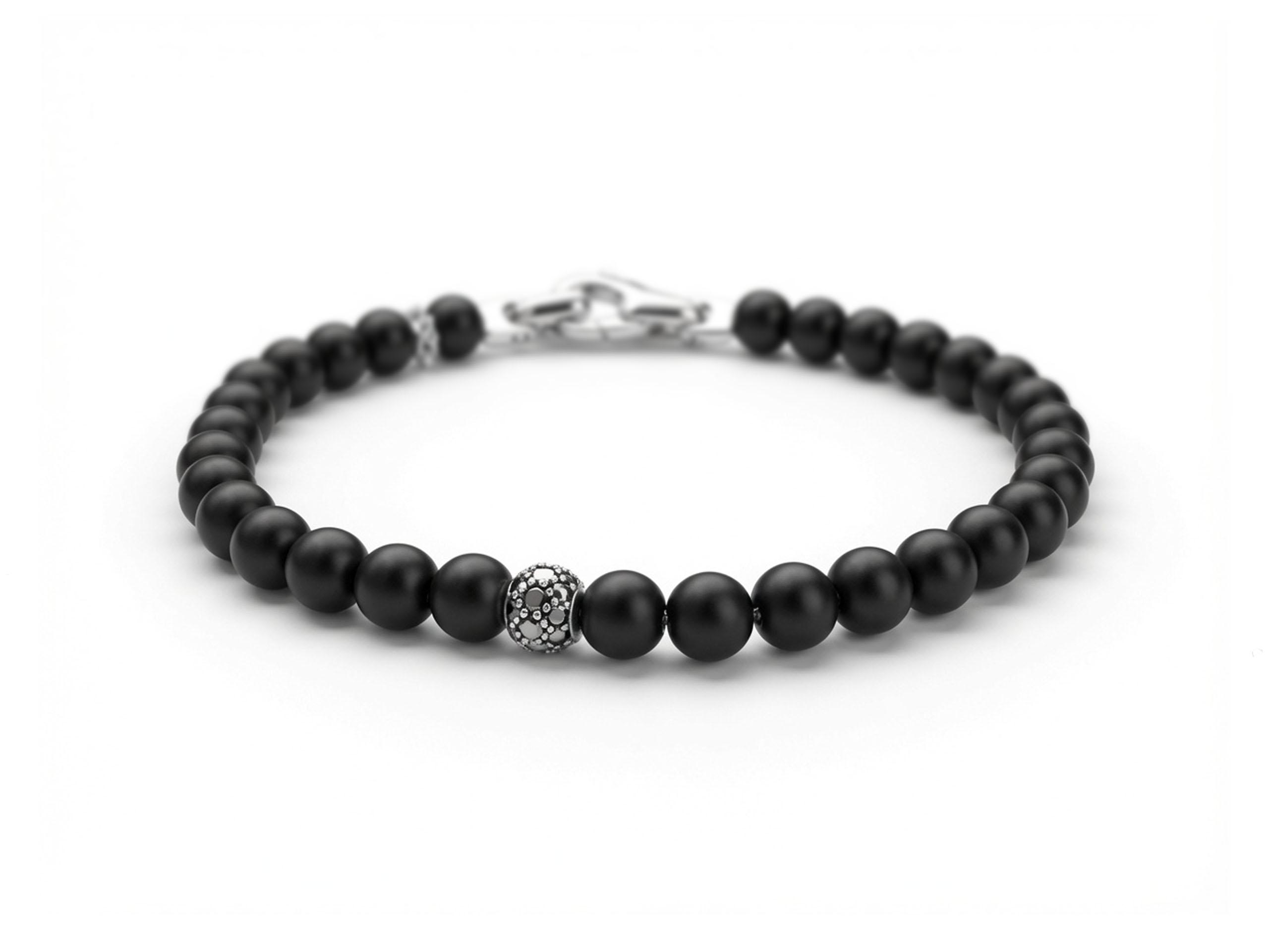 Браслет W&W Black Onyx Plus Black Mois Beads