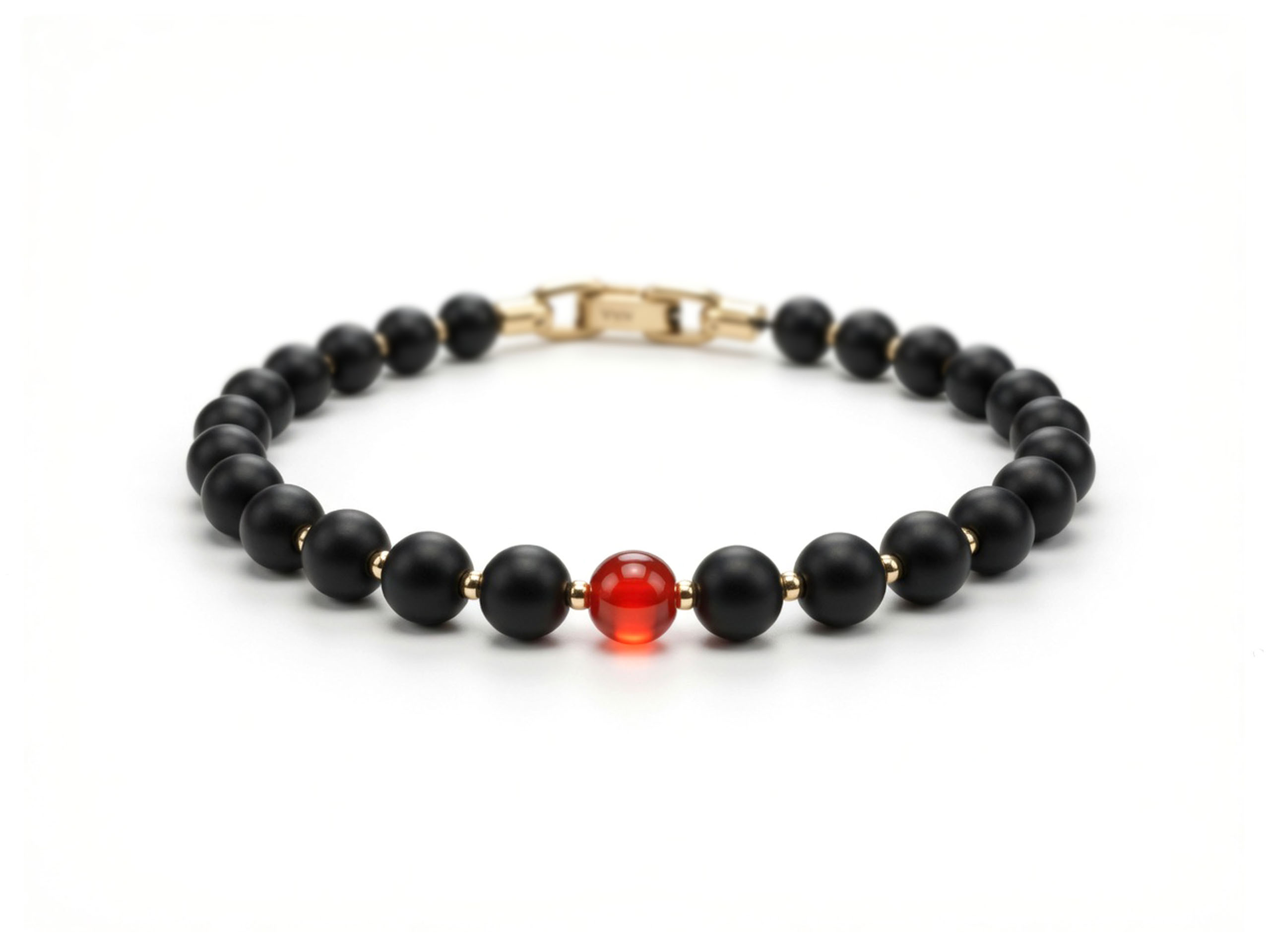 Браслет W&W Black Onyx Plus Red Carnelian