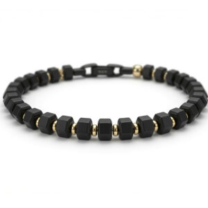 Браслет W&W Hexagon Black Onyx 6.2 mm