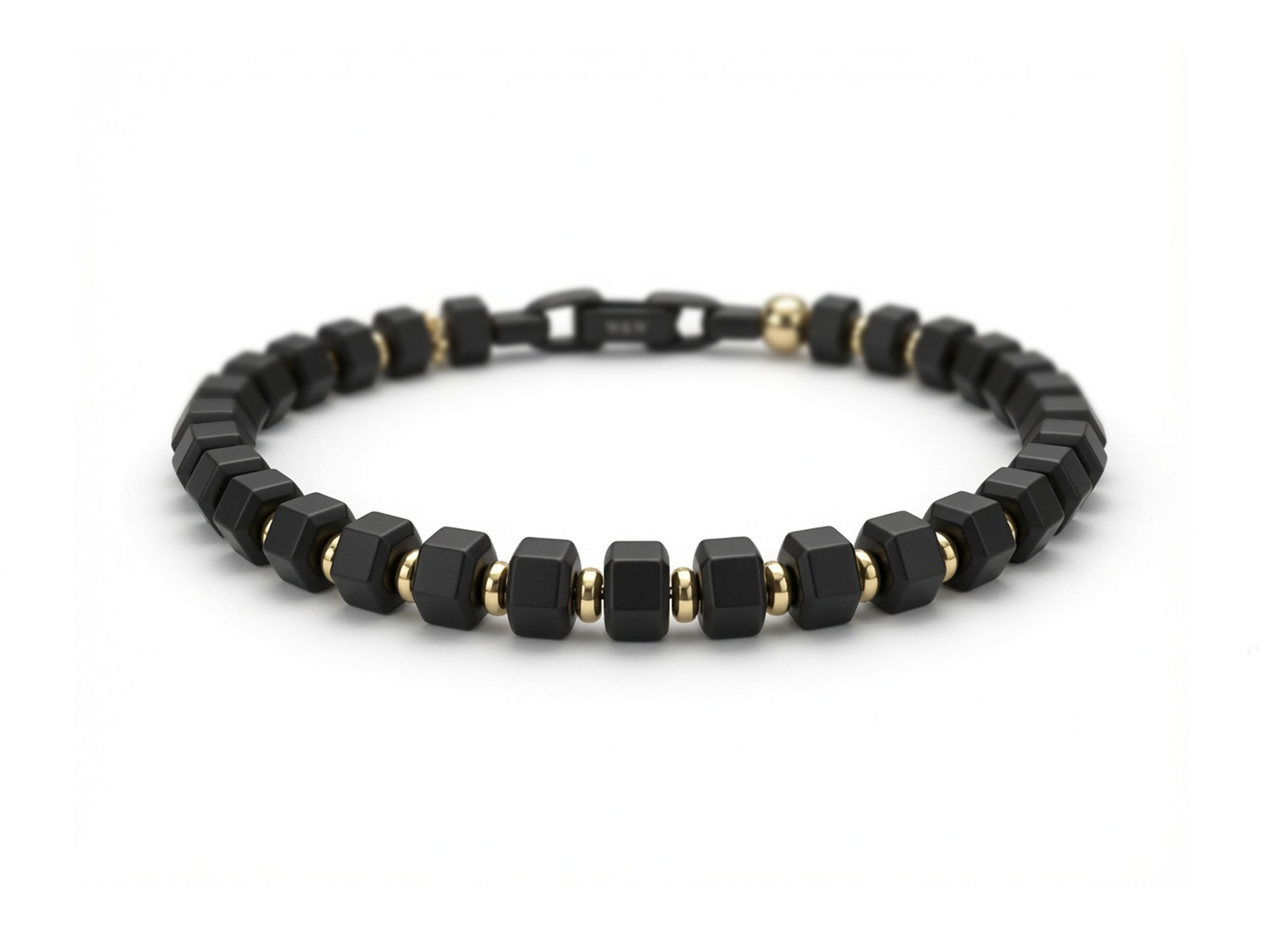 Браслет W&W Hexagon Black Onyx 6.2 mm